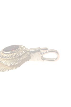 画像4:   Taro Washimi タロウ ワシミ 鷲見太郎 M K18 feather／CUT GARNET／K18 heart feather {-BCA}  :WT-202308-11-F 