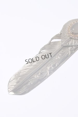 画像4: {SOLD}Taro Washimi タロウ ワシミ 鷲見太郎 《under bar限定ムーンストーン仕様》L arabesque flight feather 02/L flight heart feather 02/MOON STONE/K18PG cup{-BCA}