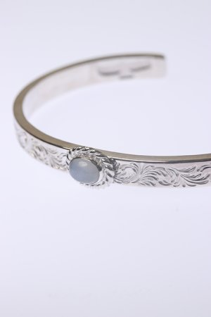 画像3: Taro Washimi タロウ ワシミ 鷲見太郎 《under bar限定ムーンストーン仕様》M arabesque design 5mm bangle/MOON STONE{-BCA}