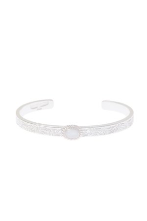 画像1:   Taro Washimi タロウ ワシミ 鷲見太郎 《under bar限定ムーンストーン仕様》M arabesque design 5mm bangle/MOON STONE/K18PG cup {-BCA}  :WT-202310-24-F 