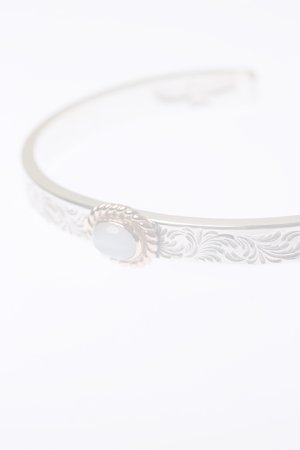 画像3:   Taro Washimi タロウ ワシミ 鷲見太郎 《under bar限定ムーンストーン仕様》M arabesque design 5mm bangle/MOON STONE/K18PG cup {-BCA}  :WT-202310-24-F 