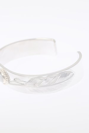 画像4:   Taro Washimi タロウ ワシミ 鷲見太郎 《under bar限定ムーンストーン仕様》M plain bangle 12mm/S feather 01/S feather 02/MOON STONE/K18 cup {-BCA}  :WT-202310-25-F 
