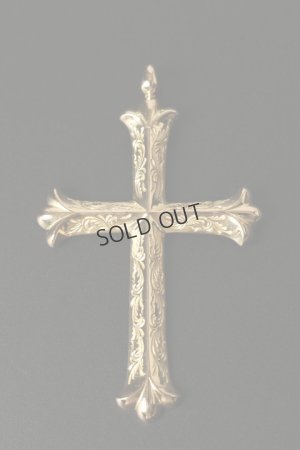 画像2: {SOLD}Taro Washimi【セット】K20 cross pendant/鷲見太郎氏による手彫りの唐草模様入り のセット{-BDS}