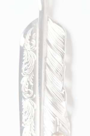 画像5:   Taro Washimi タロウ ワシミ 鷲見太郎 L arabesque flight feather 01/S K18 flower metal/diamond 2mm {-BES}  {E-19}  :WT-202504_19-F 