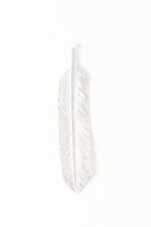 画像2:  {SOLD} Taro Washimi タロウ ワシミ 鷲見太郎 L arabesque flight feather 02/S K18 flower metal/diamond 2mm {-BES}  {E-20}  :WT-202504_20-F 