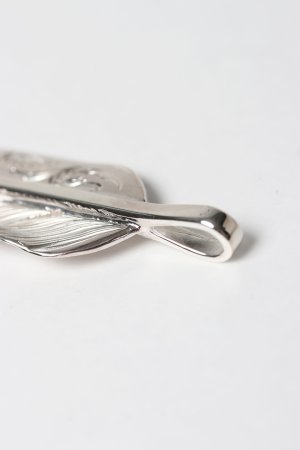 画像6: Taro Washimi タロウ ワシミ 鷲見太郎 L arabesque flight feather 01/S K18 flower metal/ruby 2mm{-BES}{E-21}