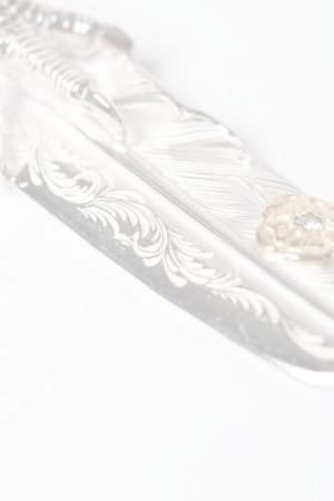 画像5:   Taro Washimi タロウ ワシミ 鷲見太郎 L arabesque flight feather 01/eagle claw pendant 01/S K18 flower metal/diamond 2mm {-BES}  {E-23}  :WT-202504_23-F 
