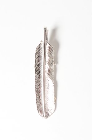 画像2: Taro Washimi タロウ ワシミ 鷲見太郎 L arabesque flight feather 02/eagle claw pendant 02/S K18 flower metal/diamond 2mm{-BES}{E-24}