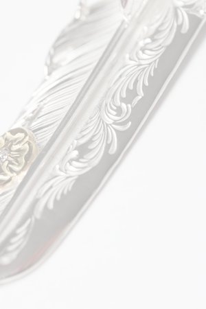画像4:   Taro Washimi タロウ ワシミ 鷲見太郎 L arabesque flight feather 02/eagle claw pendant 02/S K18 flower metal/diamond 2mm {-BES}  {E-24}  :WT-202504_24-F 