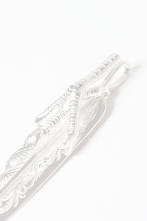 画像5:   Taro Washimi タロウ ワシミ 鷲見太郎 L arabesque flight feather 02/eagle claw pendant 02/S K18 flower metal/diamond 2mm {-BES}  {E-24}  :WT-202504_24-F 