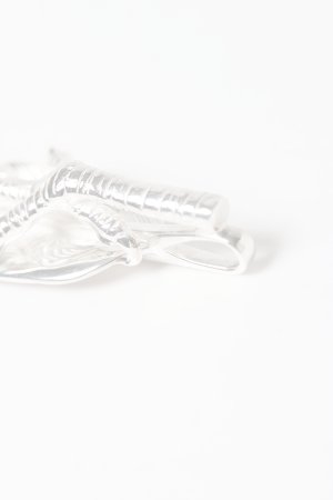 画像6:   Taro Washimi タロウ ワシミ 鷲見太郎 L arabesque flight feather 02/eagle claw pendant 02/S K18 flower metal/diamond 2mm {-BES}  {E-24}  :WT-202504_24-F 