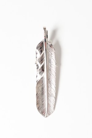 画像2: Taro Washimi タロウ ワシミ 鷲見太郎 L arabesque flight feather 01/eagle claw pendant 01/S K18 flower metal/ruby 2mm{-BES}{E-25}