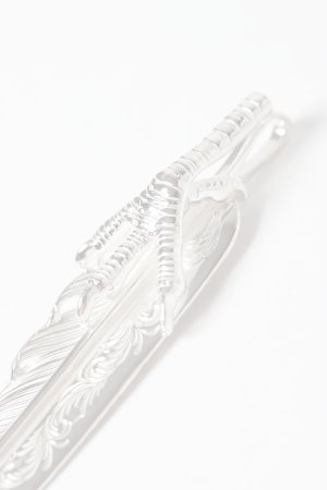 画像5: Taro Washimi タロウ ワシミ 鷲見太郎 L arabesque flight feather 02/eagle claw pendant 02/S K18 flower metal/ruby 2mm{-BES}{E-26}