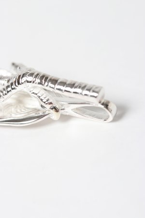 画像6: Taro Washimi タロウ ワシミ 鷲見太郎 L arabesque flight feather 02/eagle claw pendant 02/S K18 flower metal/ruby 2mm{-BES}{E-26}