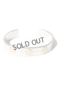 Taro Washimi タロウ ワシミ 鷲見太郎 M plain bangle 12mm/M K18 flower metal×3個{-BES}{E-27}