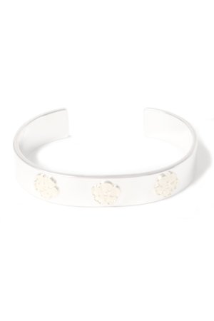 画像1:   Taro Washimi タロウ ワシミ 鷲見太郎 M plain bangle 12mm/M K18 flower metal×3個 {-BES}  {E-27}  :WT-202504_27-F 