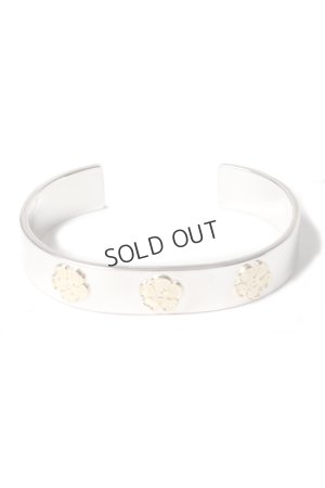 画像1: Taro Washimi タロウ ワシミ 鷲見太郎 M plain bangle 12mm/M K18 flower metal×3個{-BES}{E-27}