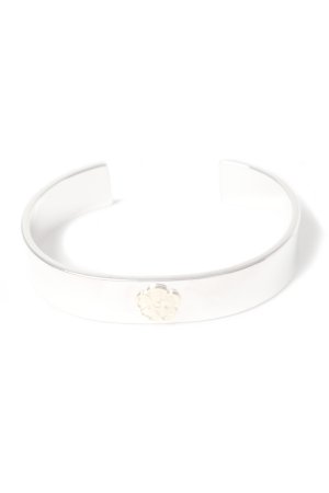 画像1:  {SOLD} Taro Washimi タロウ ワシミ 鷲見太郎 M plain bangle 12mm/M K18 flower metal {-BES}  {E-28}  :WT-202504_28-F 