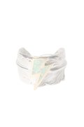 {SOLD}Taro Washimi タロウ ワシミ 鷲見太郎 L arabesque flight feather ring/18K Thunder Opal {-BES}{E-47}