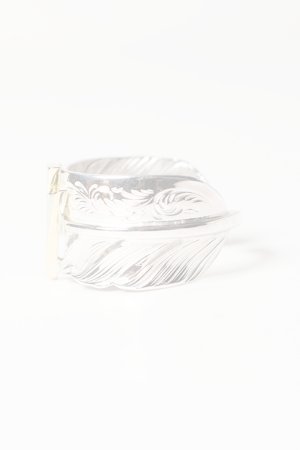 画像3:   Taro Washimi タロウ ワシミ 鷲見太郎 L arabesque flight feather ring/18K Thunder Opal  {-BES}  {E-47}  :WT-202504_47-20 