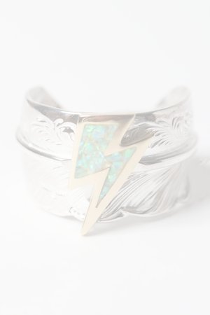 画像4:   Taro Washimi タロウ ワシミ 鷲見太郎 L arabesque flight feather ring/18K Thunder Opal  {-BES}  {E-47}  :WT-202504_47-20 