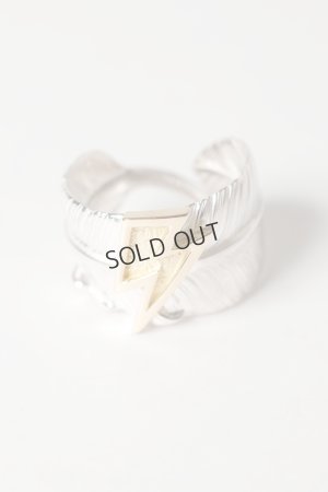 画像5: {SOLD}Taro Washimi タロウ ワシミ 鷲見太郎 L old feather ring 02/K18 big thunder{-BEA}