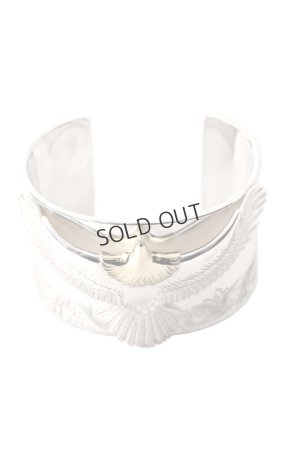 画像1: {SOLD} 【☆超激レア】鷲見太郎氏の手彫りアラベスク 世界オンリーワンアイテム  Taro Washimi タロウ ワシミ 鷲見太郎 eagle eg-03/K18・925 bangle with K24 arabesque design