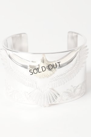 画像2: {SOLD} 【☆超激レア】鷲見太郎氏の手彫りアラベスク 世界オンリーワンアイテム  Taro Washimi タロウ ワシミ 鷲見太郎 eagle eg-03/K18・925 bangle with K24 arabesque design