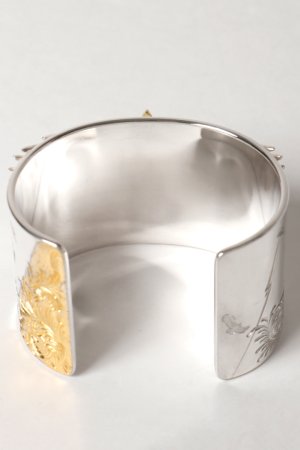 画像8:  【☆超激レア】鷲見太郎氏の手彫りアラベスク 世界オンリーワンアイテム  Taro Washimi タロウ ワシミ 鷲見太郎 eagle eg-03/K18・925 bangle with K24 arabesque design