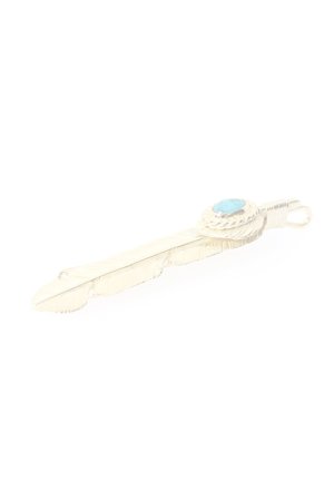 画像3:  {SOLD} Taro Washimi タロウ ワシミ 鷲見太郎 turquoise × K18 cup(5×7) M K18 heart feather 01 × M K18 feather 01 {-BJS}  :WT-PENDANT-111-F 