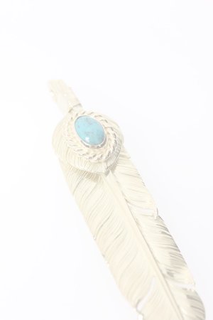 画像5:  {SOLD} Taro Washimi タロウ ワシミ 鷲見太郎 turquoise × K18 cup(5×7) M K18 heart feather 01 × M K18 feather 01 {-BJS}  :WT-PENDANT-111-F 