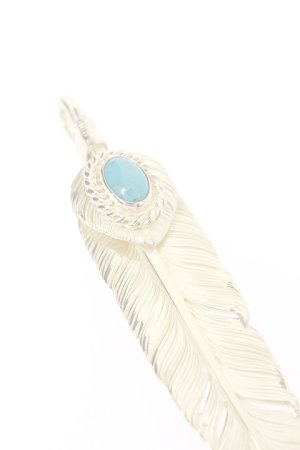 画像5:  {SOLD} Taro Washimi タロウ ワシミ 鷲見太郎 turquoise × K18 cup(5×7) M K18 heart feather 02 × M K18 feather 02 {-BJS}  :WT-PENDANT-112-F 
