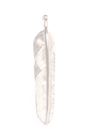 画像2:  {SOLD} Taro Washimi タロウ ワシミ 鷲見太郎 M K18PG flight feather 01 {-BJS}  :WT-PENDANT-119-F 