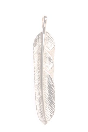 画像2:  {SOLD} Taro Washimi タロウ ワシミ 鷲見太郎 M K18PG flight feather 02 {-BJS}  :WT-PENDANT-120-F 