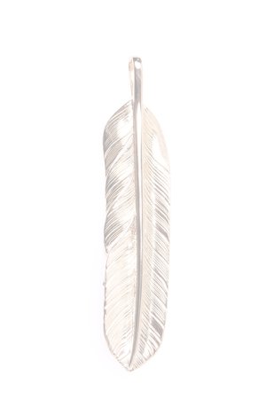 画像2:  {SOLD} Taro Washimi タロウ ワシミ 鷲見太郎 L K18PG flight feather 01 {1FFL01-PG-BJS}  :WT-PENDANT-121-F 