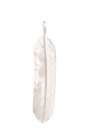 画像1:  {SOLD} Taro Washimi タロウ ワシミ 鷲見太郎 L K18PG flight feather 02 {1FFL02-PG-BJS}  :WT-PENDANT-122-F 
