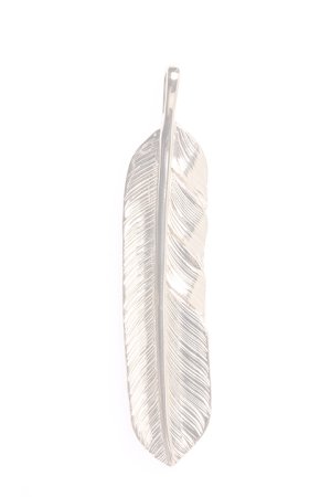 画像2:  {SOLD} Taro Washimi タロウ ワシミ 鷲見太郎 L K18PG flight feather 02 {1FFL02-PG-BJS}  :WT-PENDANT-122-F 