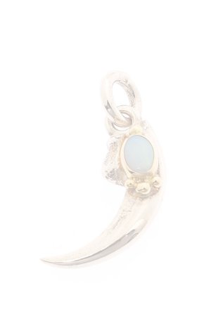 画像1:  {SOLD} Taro Washimi タロウ ワシミ 鷲見太郎 opal × K18 sazare cup(5×7) S eagle claw single pendant 02 {-AIA}  :WT-PENDANT-15-F 