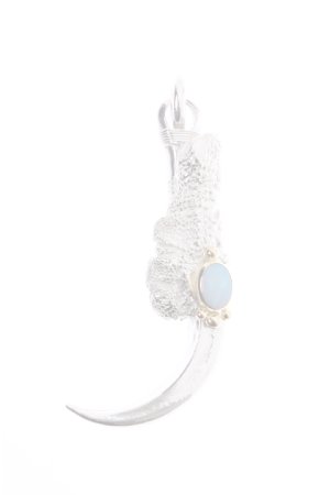 画像1:  {SOLD} Taro Washimi タロウ ワシミ 鷲見太郎 opal × K18 sazare cup(5×7) L eagle claw single pendant 02 {WT-PENDANT-1126B-AIA}  :WT-PENDANT-17-F 