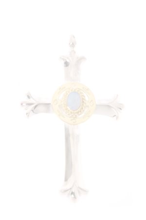 画像1:   Taro Washimi タロウ ワシミ 鷲見太郎 eagle K18 medicine wheel × opal × K18 cup(6×8) cross pendant {-AIA}  :WT-PENDANT-29-F 