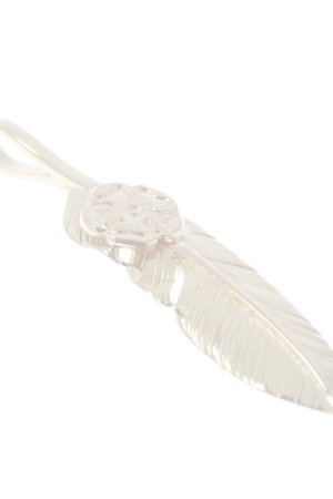 画像5:  {SOLD} Taro Washimi タロウ ワシミ 鷲見太郎 S K18 flower metal × S feather 02 {-BJS}  :WT-PENDANT-37-S 