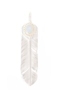   Taro Washimi タロウ ワシミ 鷲見太郎 opal × K18 cup(5×7)× M heart feather 02 × M feather 02 {-AIA}  :WT-PENDANT-45-F 