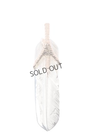 画像1: {SOLD}Taro Washimi タロウ ワシミ 鷲見太郎 K18PG eagle claw pendant 01 × L arabesque flight feather 01{-BJS}