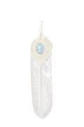   Taro Washimi タロウ ワシミ 鷲見太郎 turquoise × K18 cup(6×8) L K18 flight heart feather 01 × L arabesque flight feather 01 {-BJS}  :WT-PENDANT-54-F 