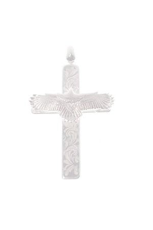 画像1:   Taro Washimi タロウ ワシミ 鷲見太郎 mini arabesque cross pendant / eagle eg-06/925 parts {-BCS}  :WT2023-01-F 