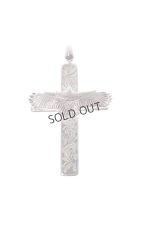 画像1: {SOLD}Taro Washimi タロウ ワシミ 鷲見太郎 mini arabesque cross pendant / eagle eg-06/925 parts{-BCS}