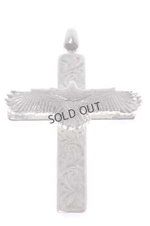 画像3: {SOLD}Taro Washimi タロウ ワシミ 鷲見太郎 mini arabesque cross pendant / eagle eg-06/925 parts{-BCS}