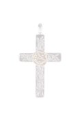   Taro Washimi タロウ ワシミ 鷲見太郎 mini arabesque cross pendant / S K18 flower metal {-BCS}  :WT2023-02-F 