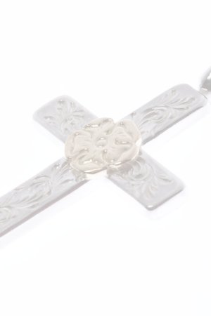 画像4:   Taro Washimi タロウ ワシミ 鷲見太郎 mini arabesque cross pendant / S K18 flower metal {-BCS}  :WT2023-02-F 