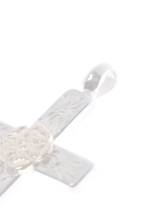 画像5:   Taro Washimi タロウ ワシミ 鷲見太郎 mini arabesque cross pendant / S K18 flower metal {-BCS}  :WT2023-02-F 
